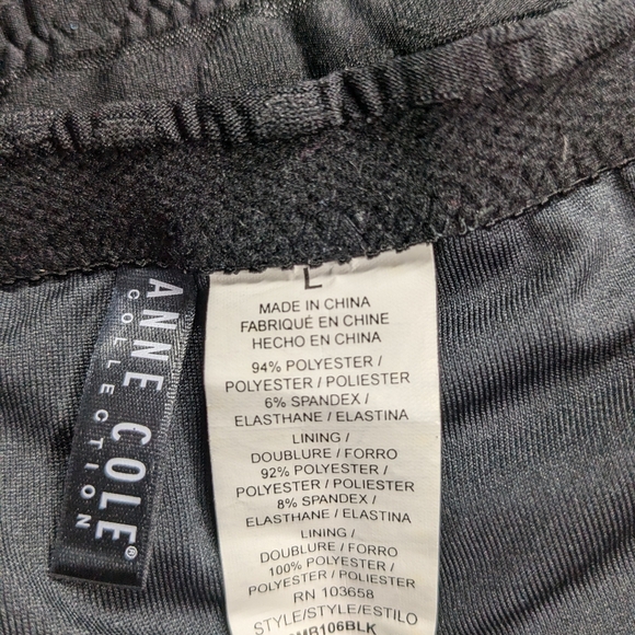 Anne Cole Black Bikini  Textured Panties Size L - Picture 5 of 8